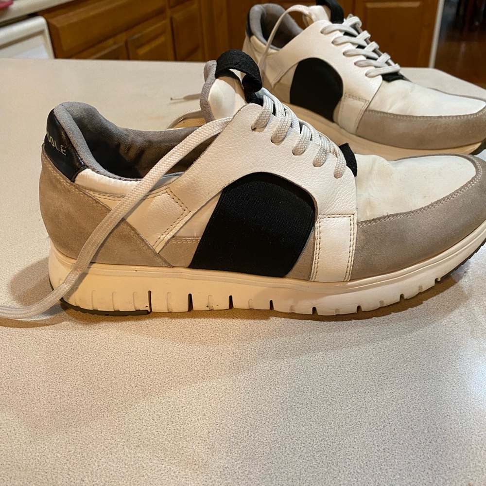 Kenneth Cole New York White, Black, and Gray Sneakers